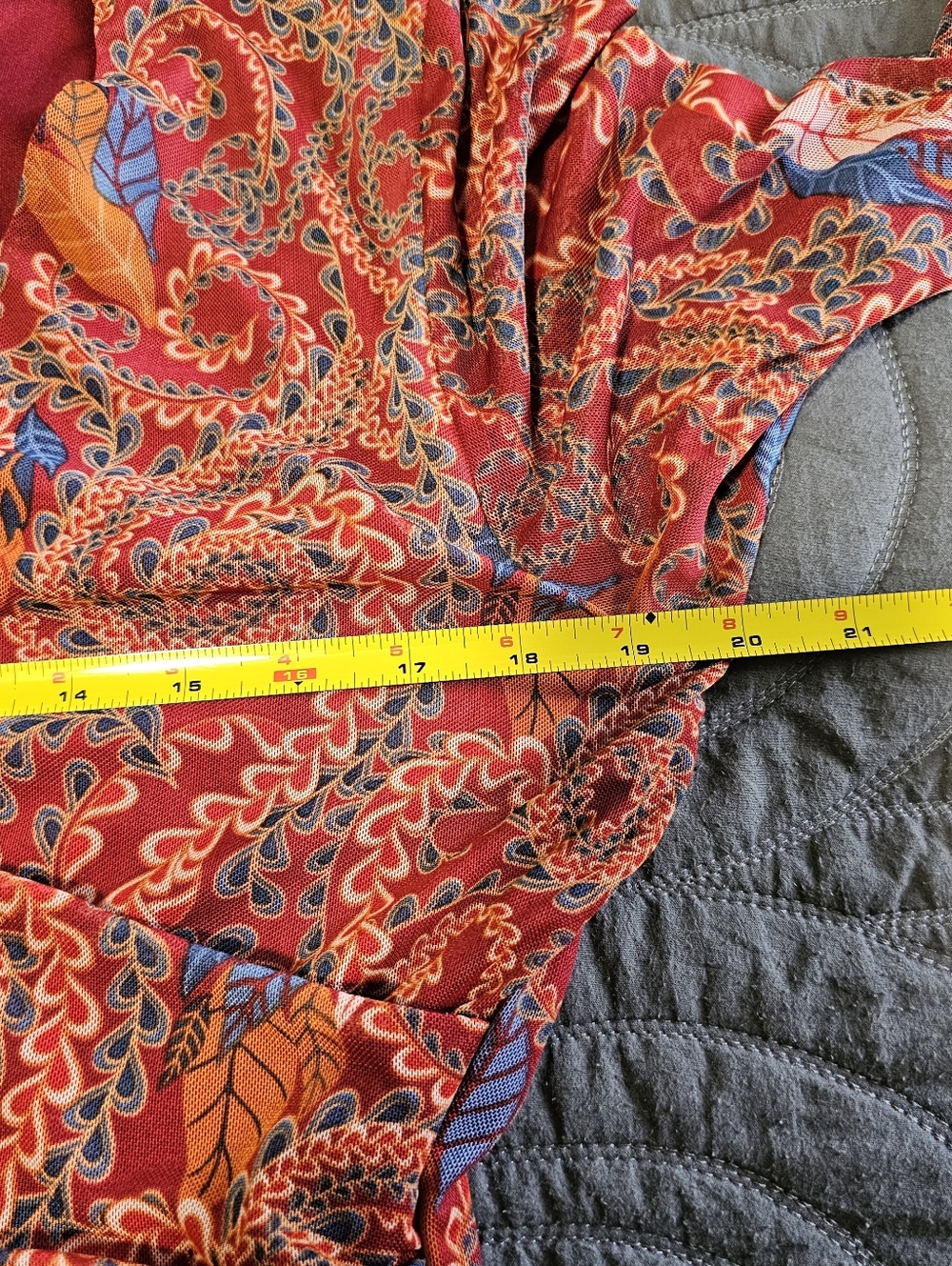 Red Paisley Maxi Dress - Picture 8 of 14